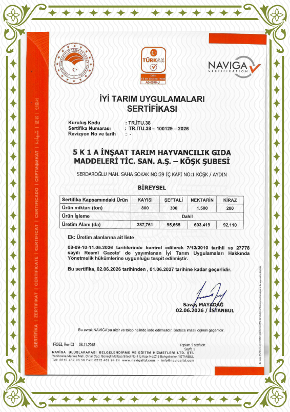 Sertifikalarımız 5