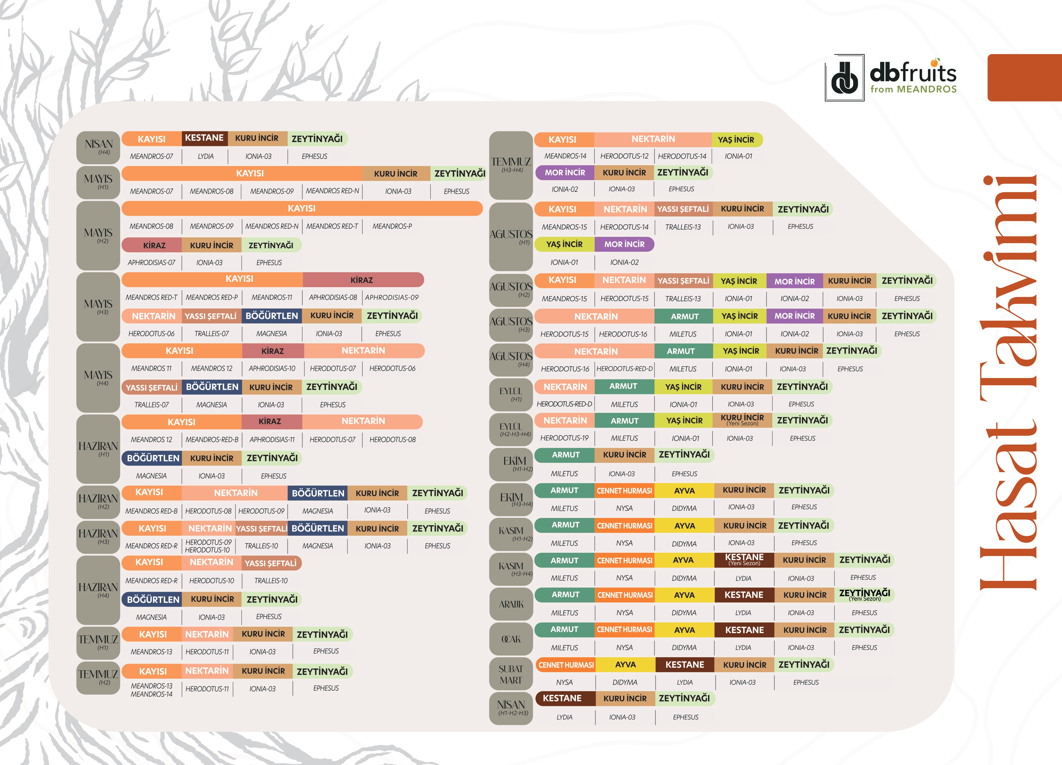 Harvest Calendar